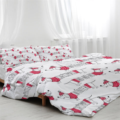 Image of Christmas Sound Dachshund Bedding Set - Beddingify