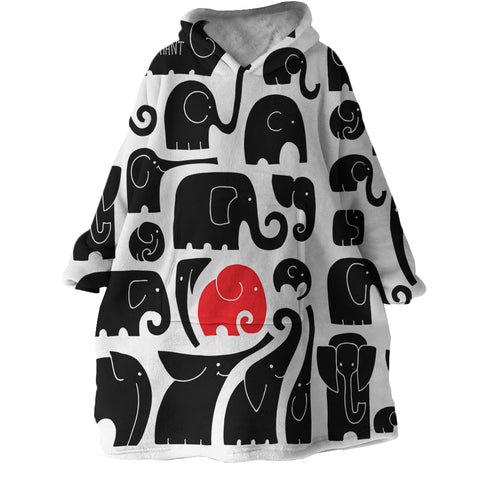 Image of Elephant Patterns SWLF2020 Hoodie Wearable Blanket