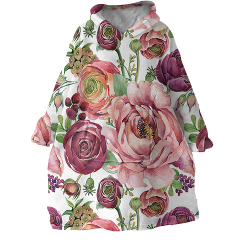 Image of Roses SWLF0300 Hoodie Wearable Blanket