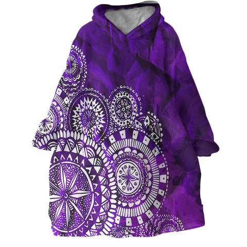 Image of Purple Mandala SWLF1887 Hoodie Wearable Blanket