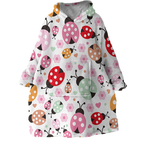 Image of Ladybug Themed SWLF1187 Hoodie Wearable Blanket