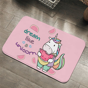 Dream Like A Unicorn Pink Door Mat