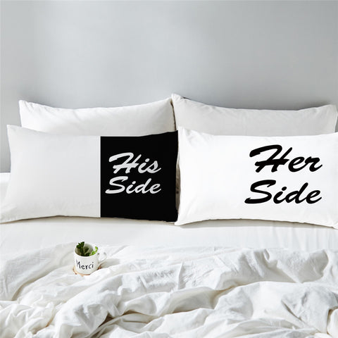 Image of Her Side His Side 70:30 Pillowcase