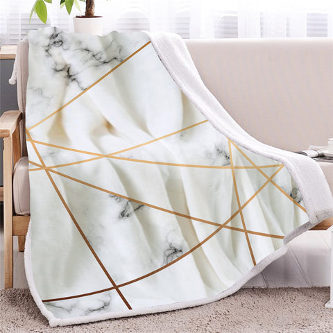 Image of Modern Marble Sherpa Fleece Blanket - Beddingify