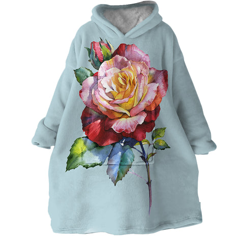 Image of Multicolored Rose SWLF1625 Hoodie Wearable Blanket