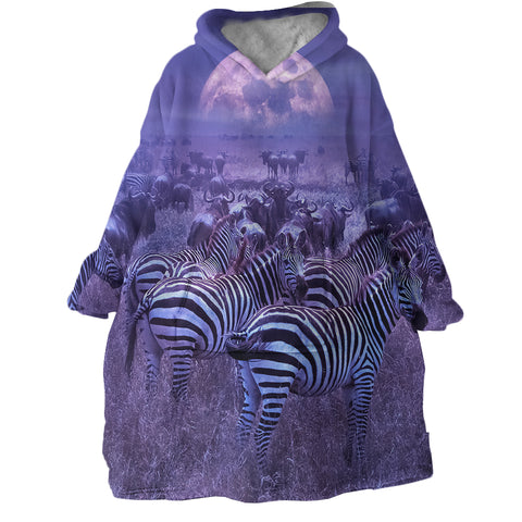 Image of Purple Sunset SWLF0533 Hoodie Wearable Blanket