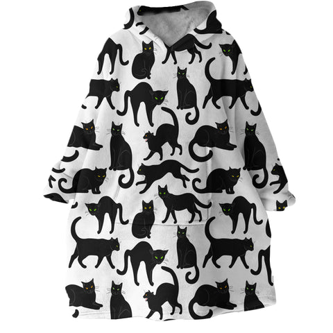 Image of Cat Shadows SWLF1828 Hoodie Wearable Blanket