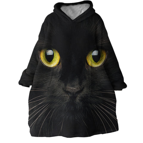 Image of Black Cat SWLF2852 Hoodie Wearable Blanket