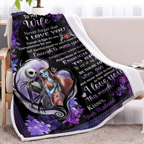 Image of To My Wife Never Forget That I Love You Fleece Blanket SWMT9752