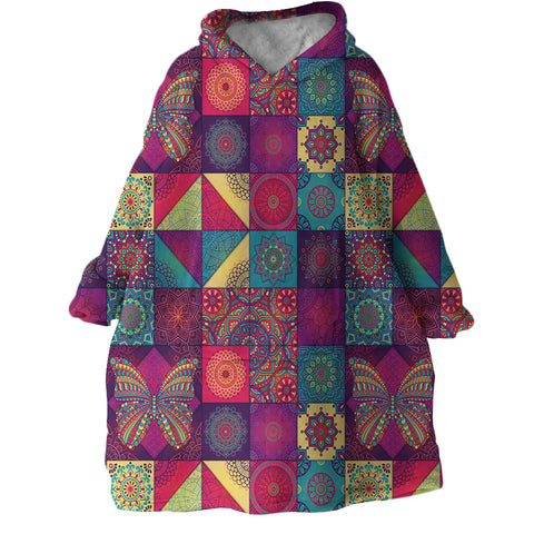 Image of Floor Tiles SWLF2033 Hoodie Wearable Blanket