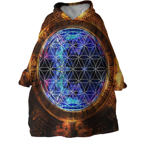 Image of Colored Window SWLF2075 Hoodie Wearable Blanket