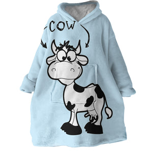 Milk Cow SWLF0742 Hoodie Wearable Blanket