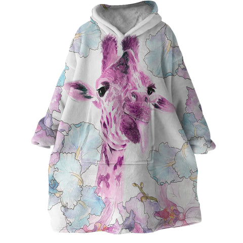 Image of Purplish Giraffe SWLF2709 Hoodie Wearable Blanket