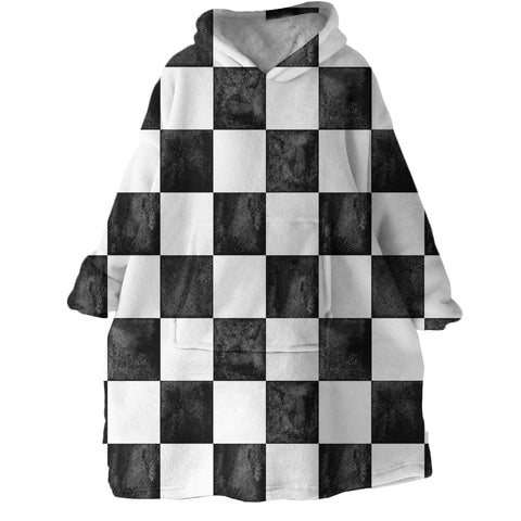 Image of Checked Patterns SWLF1499 Hoodie Wearable Blanket