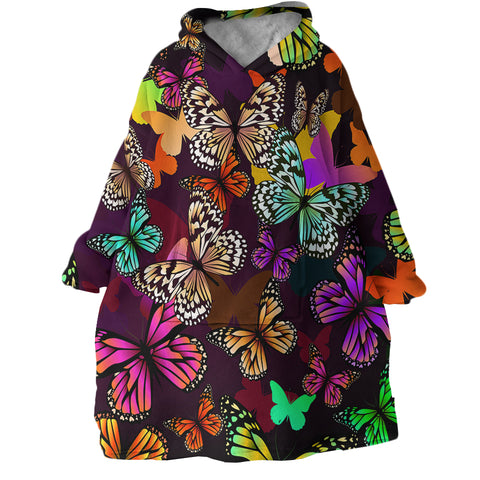 Image of Butterflies SWLF0981 Hoodie Wearable Blanket