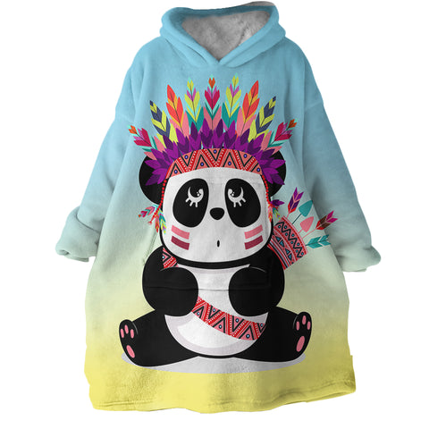 Image of Tribal Panda SWLF0476 Hoodie Wearable Blanket