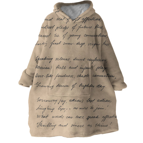 Image of Old Letter SWLF2973 Hoodie Wearable Blanket