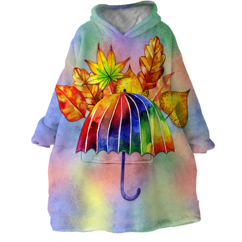 Image of Autumn Leaves SWLF1511 Hoodie Wearable Blanket