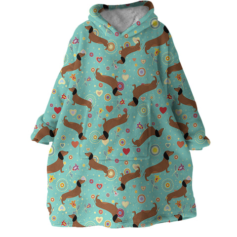 Image of Dachshunds SWLF2489 Hoodie Wearable Blanket