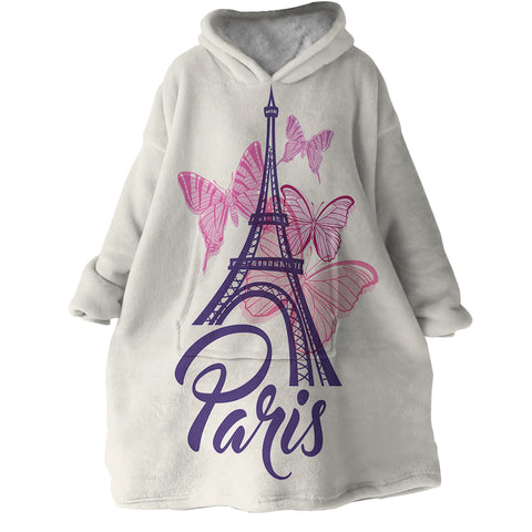 Image of Paris Eiffel SWLF2790 Hoodie Wearable Blanket