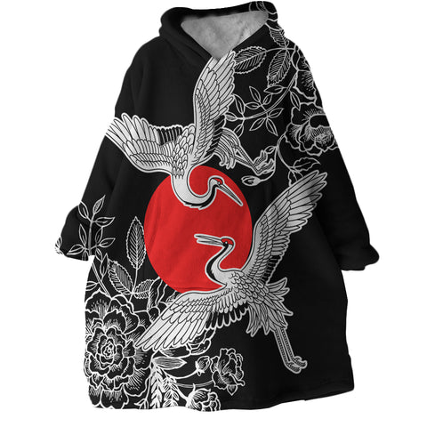 Image of Sunset Heron SWLF2804 Hoodie Wearable Blanket