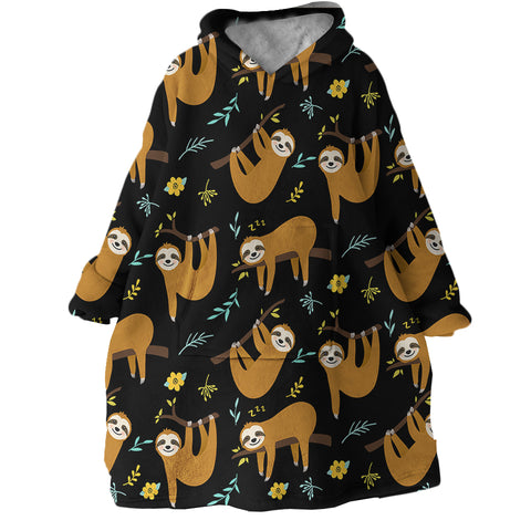 Image of Sloth Patterns SWLF0754 Hoodie Wearable Blanket