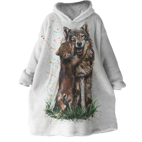 Image of Wild Wolves SWLF2081 Hoodie Wearable Blanket