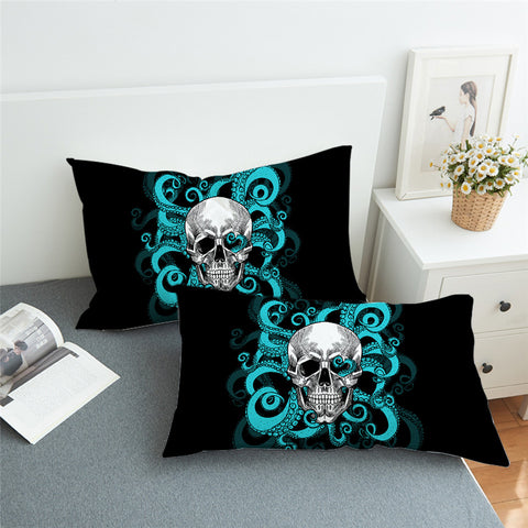 Image of Skull On Tentacles Pillowcase