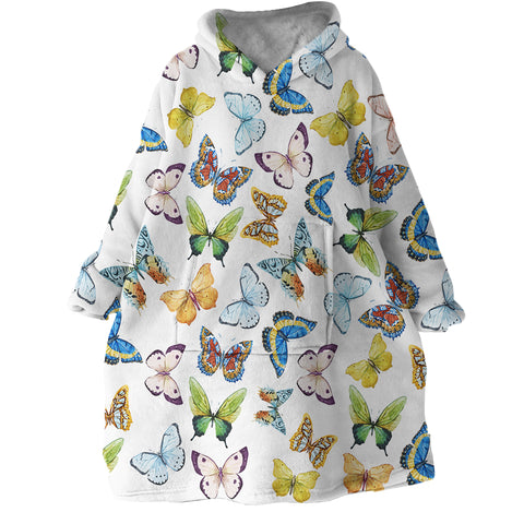 Image of Butterflies SWLF0853 Hoodie Wearable Blanket