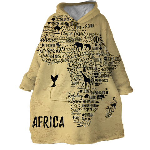 Image of Africa SWLF1760 Hoodie Wearable Blanket