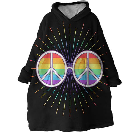 Image of Peace Glasses SWLF0308 Hoodie Wearable Blanket