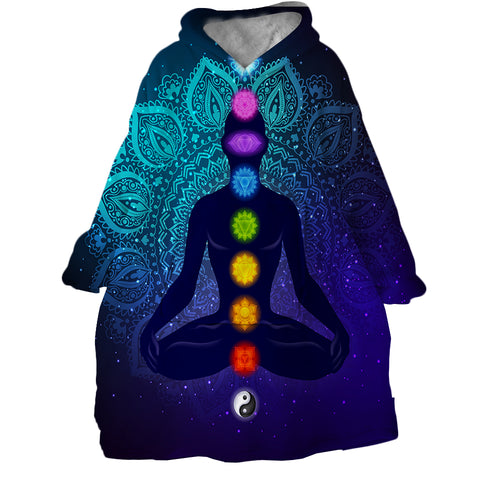 Image of Body Chakras SWLF1841 Hoodie Wearable Blanket