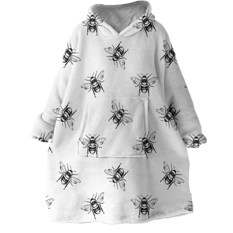 Image of Bee Patterns SWLF0516 Hoodie Wearable Blanket