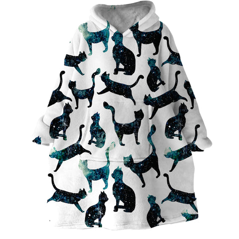 Image of Cat Shadows SWLF0499 Hoodie Wearable Blanket