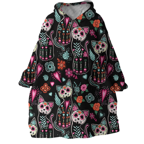 Image of X-rayed Cat SWLF1169 Hoodie Wearable Blanket