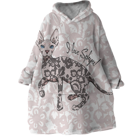 Image of I Love Sphynx SWLF2704 Hoodie Wearable Blanket