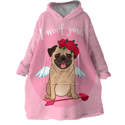 Image of I Woof You SWLF0760 Hoodie Wearable Blanket