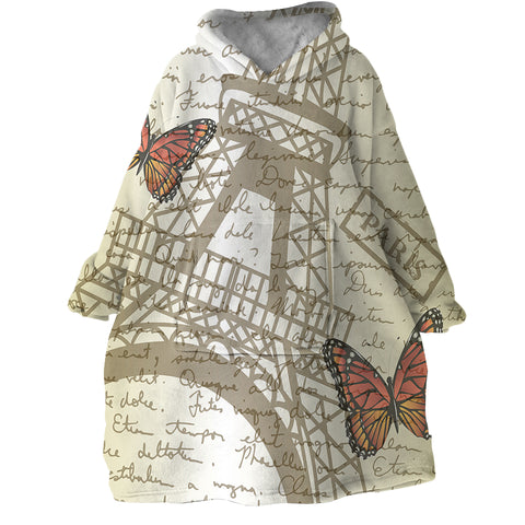 Image of Butterfly Letter SWLF1537 Hoodie Wearable Blanket