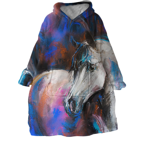 Image of Horses SWLF1003 Hoodie Wearable Blanket