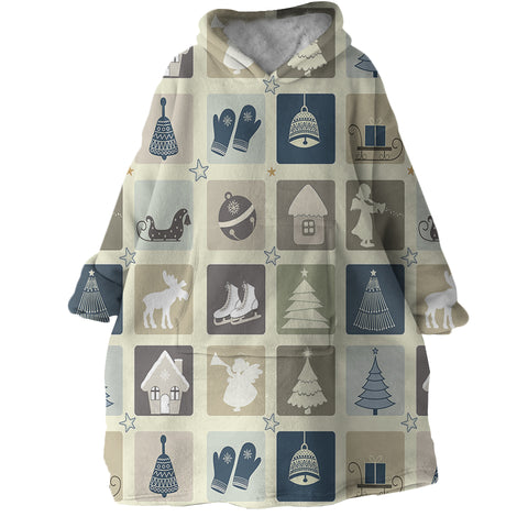 Image of Winter Themed SWLF2335 Hoodie Wearable Blanket