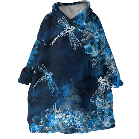 Image of Negative Color Dragonflies SWLF0768 Hoodie Wearable Blanket