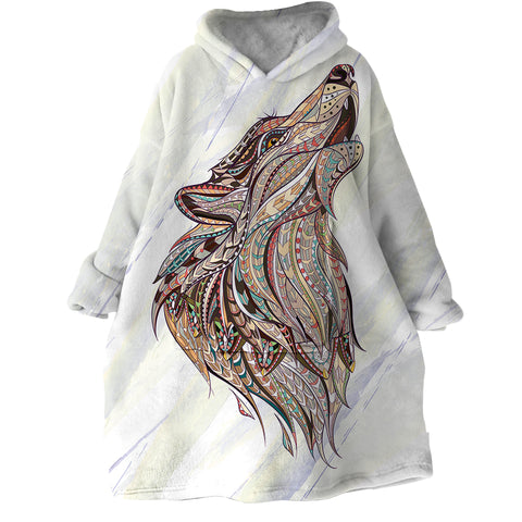 Image of Wolf SWLF0292 Hoodie Wearable Blanket