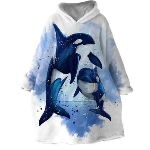 Image of Killer Dolphins SWLF0881 Hoodie Wearable Blanket