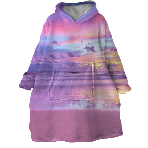 Image of Purple Sunset SWLF1387 Hoodie Wearable Blanket