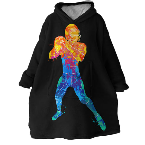 Image of Football Player SWLF0638 Hoodie Wearable Blanket