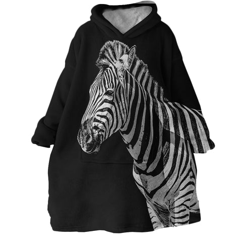 Image of B&W Zebra SWLF0507 Hoodie Wearable Blanket