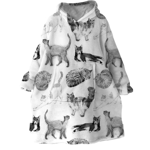 Image of Idle Cats SWLF0086 Hoodie Wearable Blanket