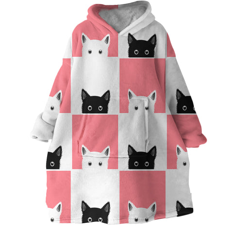 Image of Cat Boxes SWLF1653 Hoodie Wearable Blanket