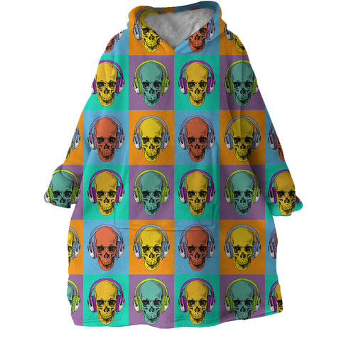 Image of Headset Skull SWLF2503 Hoodie Wearable Blanket