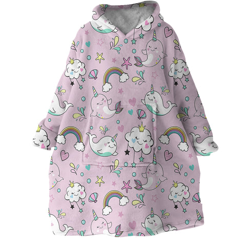 Image of Narwhal SWLF1909 Hoodie Wearable Blanket